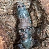 Owl & Skull Carving~CROWLSKL
