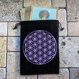 Flower of Life Embroidered Pouch~TEXFOLP1