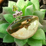 Green Chalcedony and Peridot Pendant~JSSGCP04