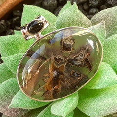 Aragonite in Agate Pendant~JSSARAP1