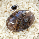 Aragonite in Agate Pendant~JSSARAP1