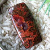 Sagenite Red Plume Agate Cabochon~JSSSRAC2