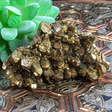 Gold Aura Quartz Cluster~CRGAQC02