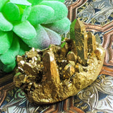 Gold Aura Quartz Cluster~CRGAQC05