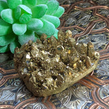 Gold Aura Quartz Cluster~CRGAQC08