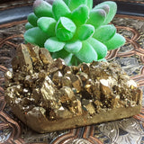 Gold Aura Quartz Cluster~CRGAQC10
