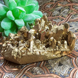Gold Aura Quartz Cluster~CRGAQC10