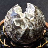 Sphalerite & Druzy in Jasper Sphere- CRSPHDS2