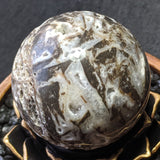 Sphalerite & Druzy in Jasper Sphere- CRSPHDS2