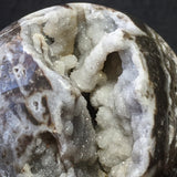 Sphalerite & Druzy in Jasper Sphere- CRSPHDS2