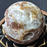 Sphalerite & Druzy in Jasper Sphere- CRSPHDS5