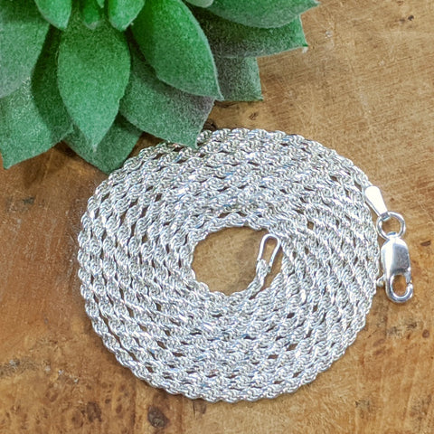 Sterling Silver Rope Chain~JSSRPB30