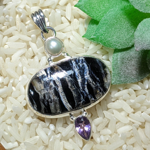 Chrysotile Shale Pendant~JSSCSP03