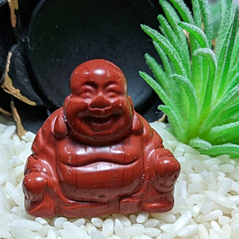 Red Jasper Laughing Buddha~CRRJLBUD