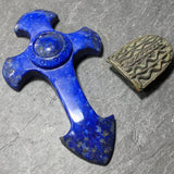 Lapis Lazuli Cross Carving~ CRLAPCR2