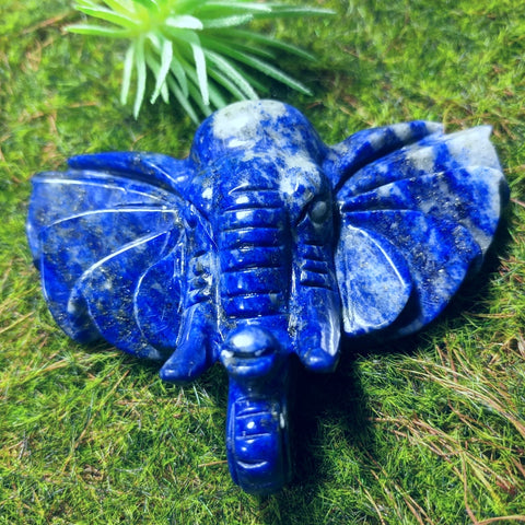 Lapis Lazuli Elephant Carving~ CRLELEP2