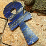 Lapis Lazuli AnkH W/ Hieroglyphs~ CRLAPANK5