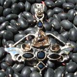 Meteorite, Onyx, Smoky Quartz Pendant JMET07