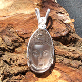 Smoky Quartz Kuan Yin Pendant