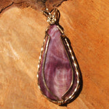 Wire Wrapped Spiny Oyster Shell Pendant JWR0038