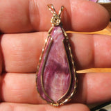 Wire Wrapped Spiny Oyster Shell Pendant JWR0038