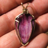 Wire Wrapped Spiny Oyster Shell Pendant JWR0039
