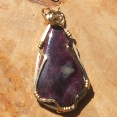 Wire Wrapped Spiny Oyster Shell Pendant JWR0040