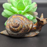 Bamboo Jasper Snail Carving~CRBAMJSN