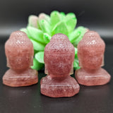 Lithium Muscovite Quartz Buddha Carving~CRLMQBUD