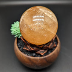 Honey Calcite Sphere~CRHNCS05