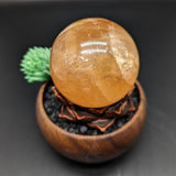 Honey Calcite Sphere~CRHNCS05