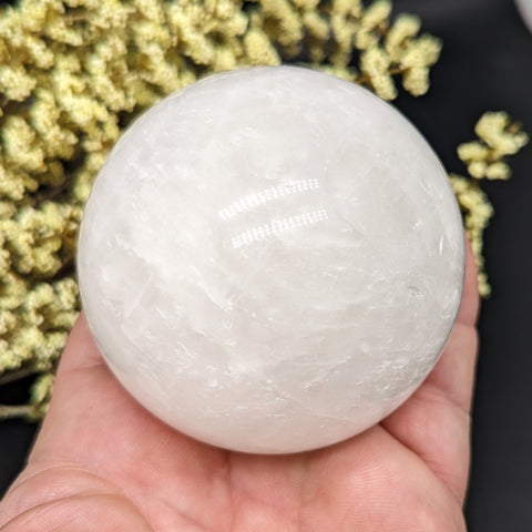 Snow Quartz Sphere~CRSNQTZ4