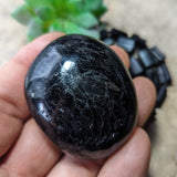 Black Tourmaline Palm Stone~CRBTPS09