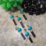 Black Tourmaline & Turquoise Pendant- JSSBTTUR