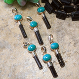 Black Tourmaline & Turquoise Pendant- JSSBTTUR