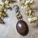 Boulder Opal & Citrine Pendant~JSSBOCIT