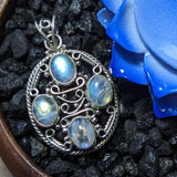 Rainbow Moonstone Pendant~JSSRMP02