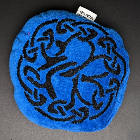Blue Celtic Weave Display Pillow~Round~CRBRCELT