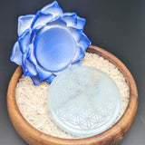 Flower of Life Aquamarine Disc~CRFOLAQM