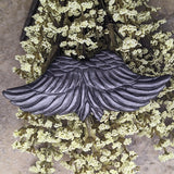 Silver Sheen Obsidan Angel Wings~CRSSOAWG