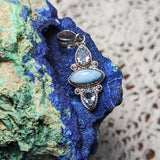 Larimar & Blue Topaz Pendant~JSSLBT01