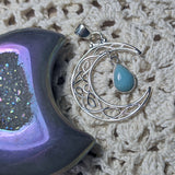 Amazonite Moon Pendant~JSSAMAMP