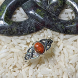 Coral Celtic Knot Ring~Size 8~ JSSCKCR1