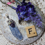 Blue Kyanite & Amethyst Pendant~JSPBKYAM