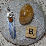 Blue Kyanite & Citrine Pendant~JSPBKYCT