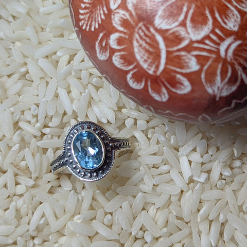 Blue Topaz Ring ~Size 6~ JSSBTOPR