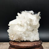 Hubnerite on Quartz Cluster~CRHUBQTZ