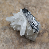 Hubnerite on Quartz Cluster~CRHUBQTZ