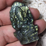 Labradorite Ganesha Carving~CRLGANE2