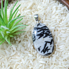 Horneblende in Quartz Pendant~JSSHORN1